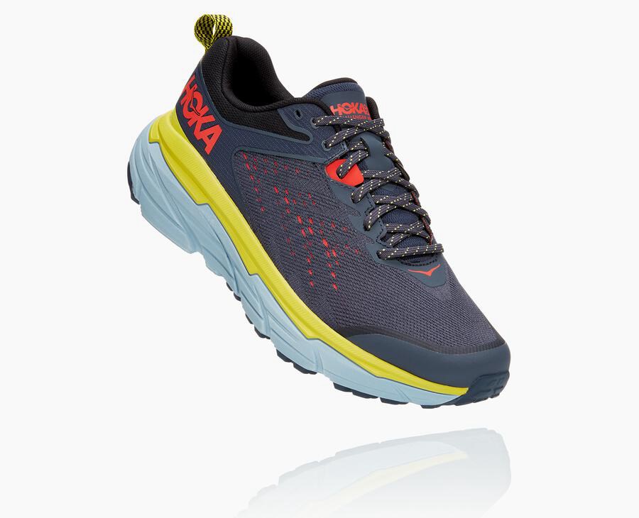 Hoka One One Mens Trail Shoes - Challenger ATR 6 - Blue - RGVA75341